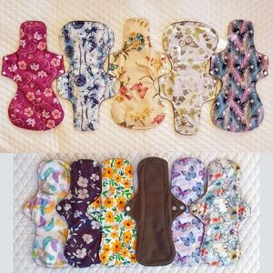 Colorful Reusable Cloth Pads Set